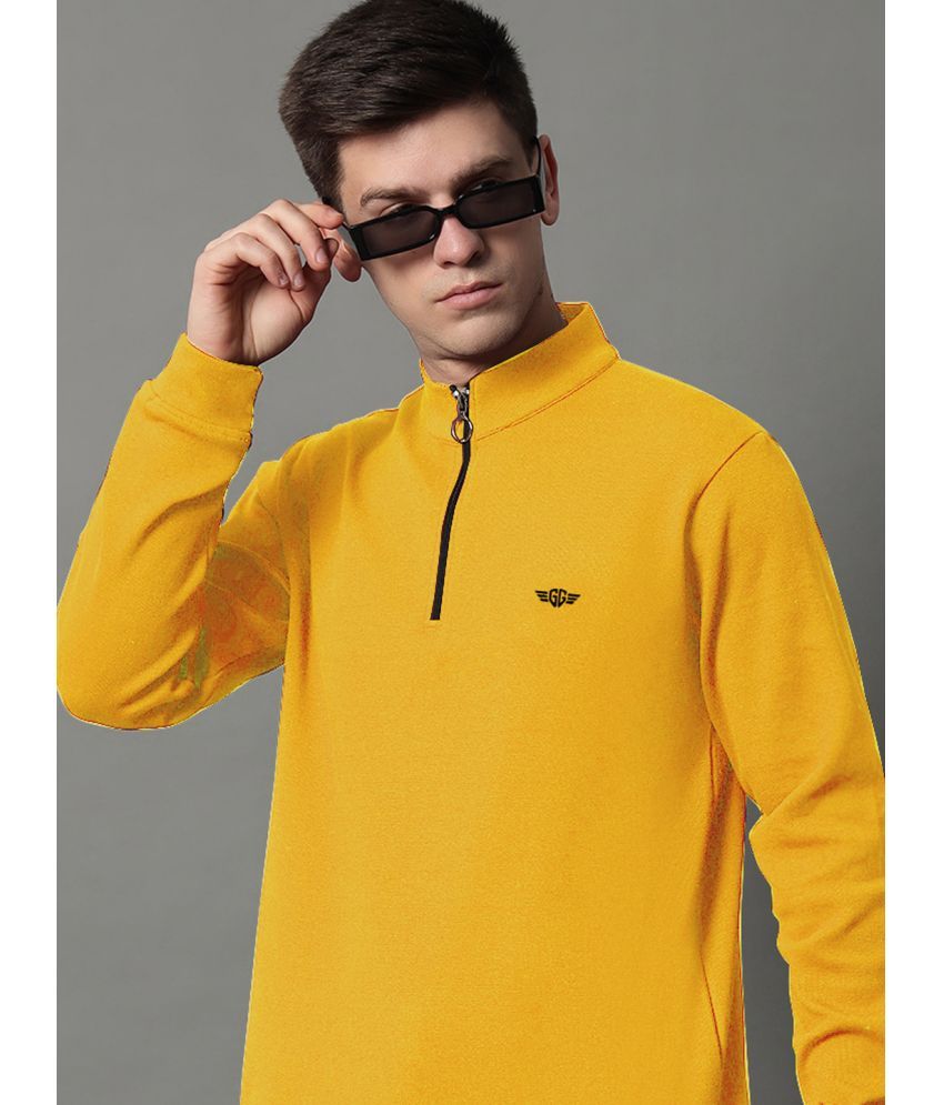     			GET GOLF Fleece High Neck Men's Sweatshirt - Gold ( Pack of 1 )