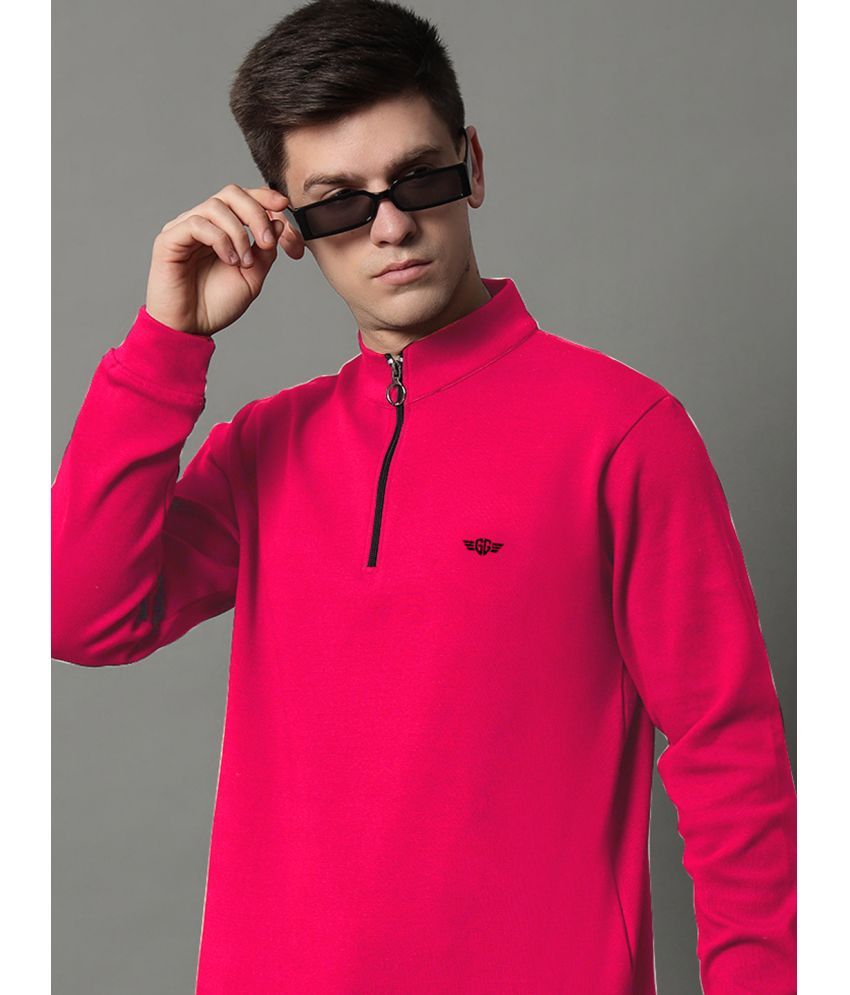     			GET GOLF Fleece High Neck Men's Sweatshirt - Magenta ( Pack of 1 )