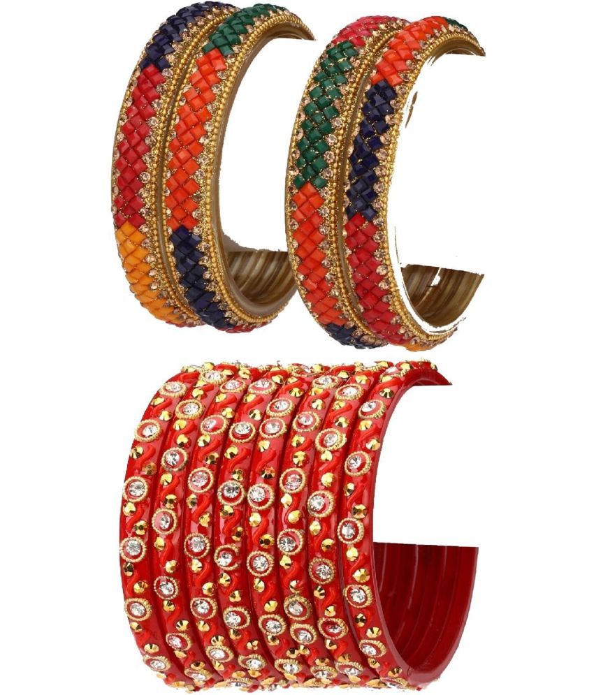     			Somil Multicolor Bangle Set ( Pack of 1 )