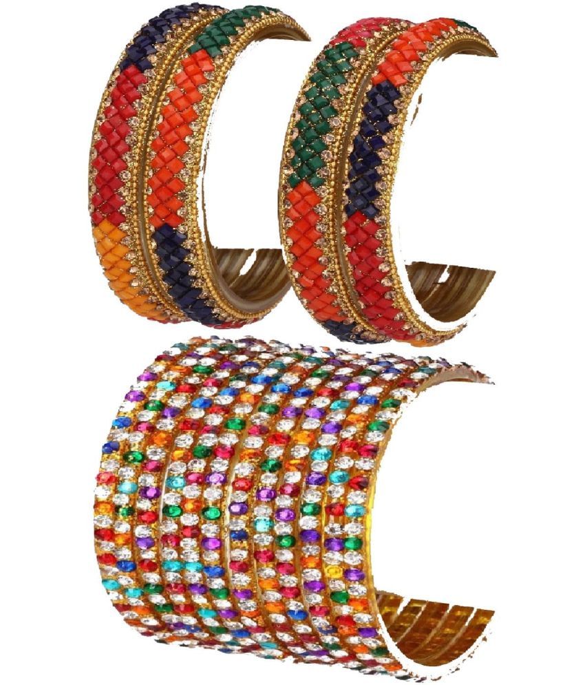     			Somil Multicolor Bangle Set ( Pack of 1 )