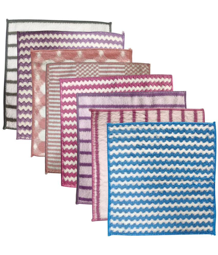     			Super Absorbent Face Towels (Random Designs & Color) (25 x 25 CM) Pack of 8