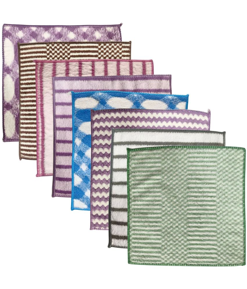     			Women Wash Cloth Face Towel Handkerchief (Colour & Print May Vary) (25 x 25 CM) Pack of 8