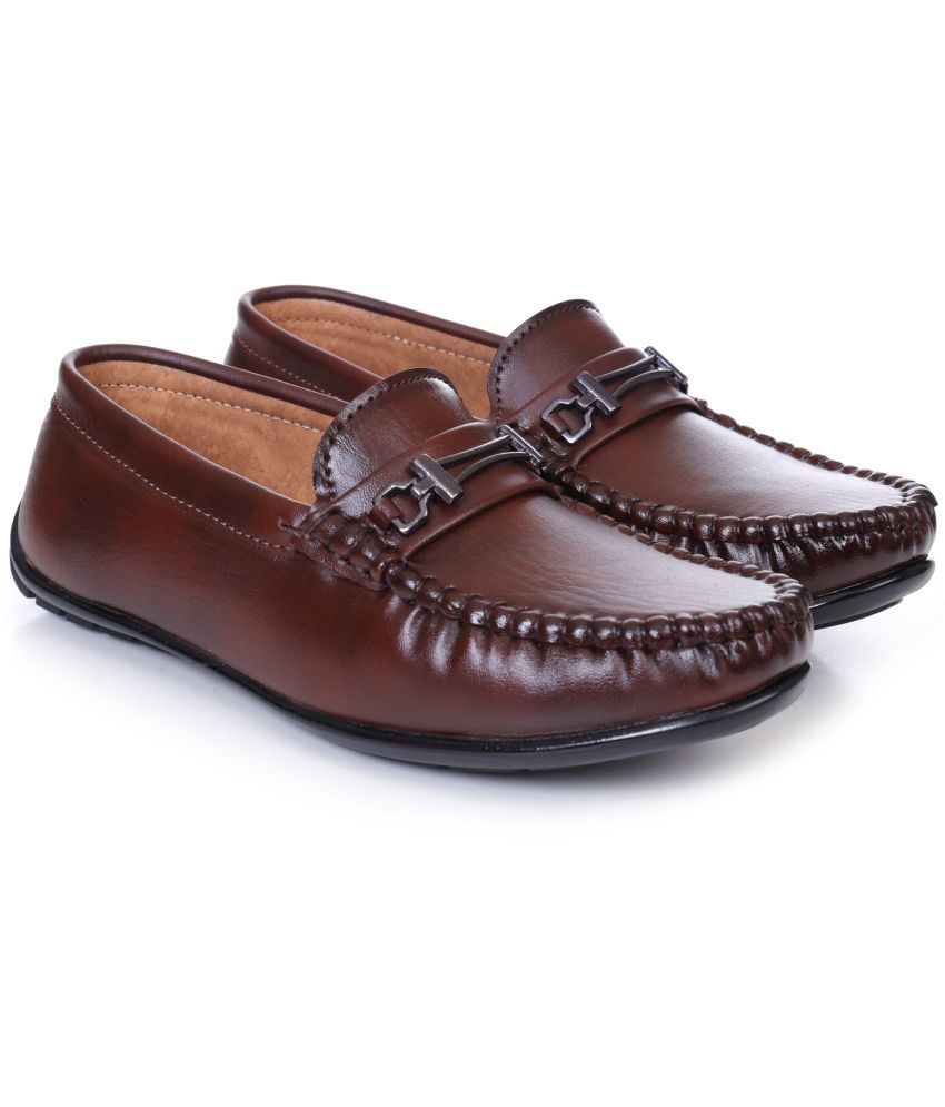     			ZOOMBIE - Brown Boy's Loafers ( 1 Pair )