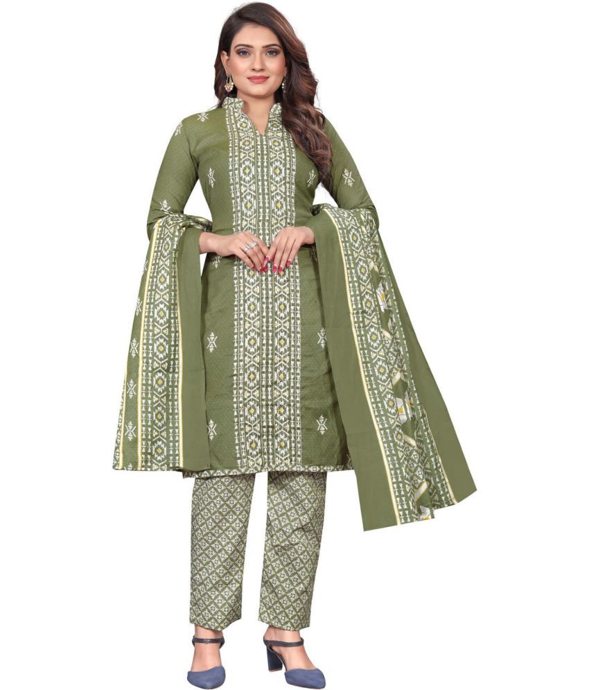     			Rajnandini Unstitched Cotton Blend Embroidered Dress Material - Multicolor 5 ( Pack of 1 )