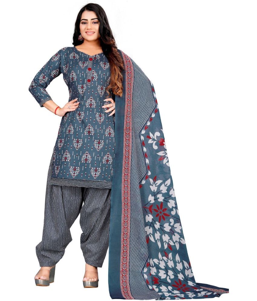     			Rajnandini Unstitched Cotton Blend Printed Dress Material - Multicolor ( Pack of 1 )