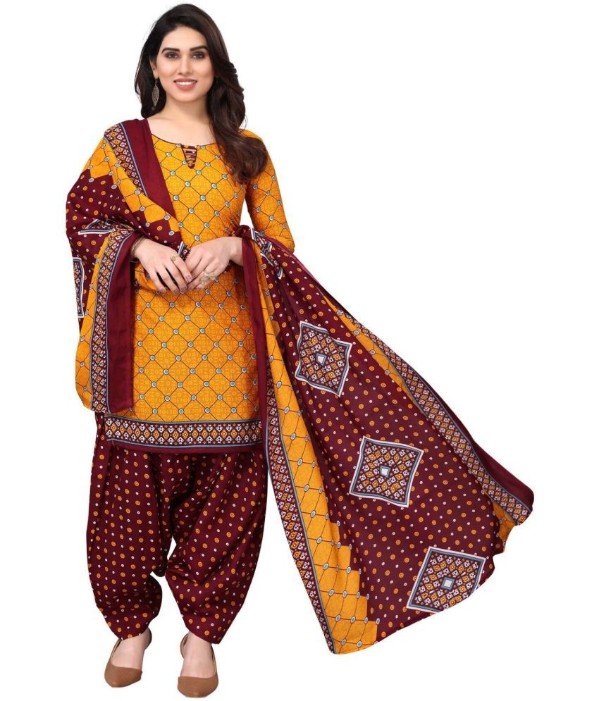     			Rajnandini Unstitched Cotton Blend Printed Dress Material - Multicolor 9 ( Pack of 1 )