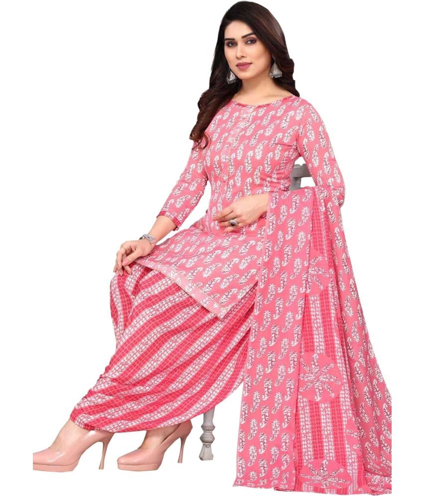     			Rajnandini Unstitched Cotton Blend Printed Dress Material - Multicolor 4 ( Pack of 1 )