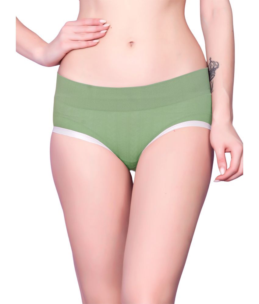     			3Mads Pack of 1 Nylon Briefs For Women ( Green )