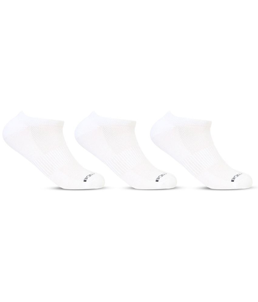     			Bonjour Retail Pack of 3 Men's Cotton Low Cut Socks ( White )