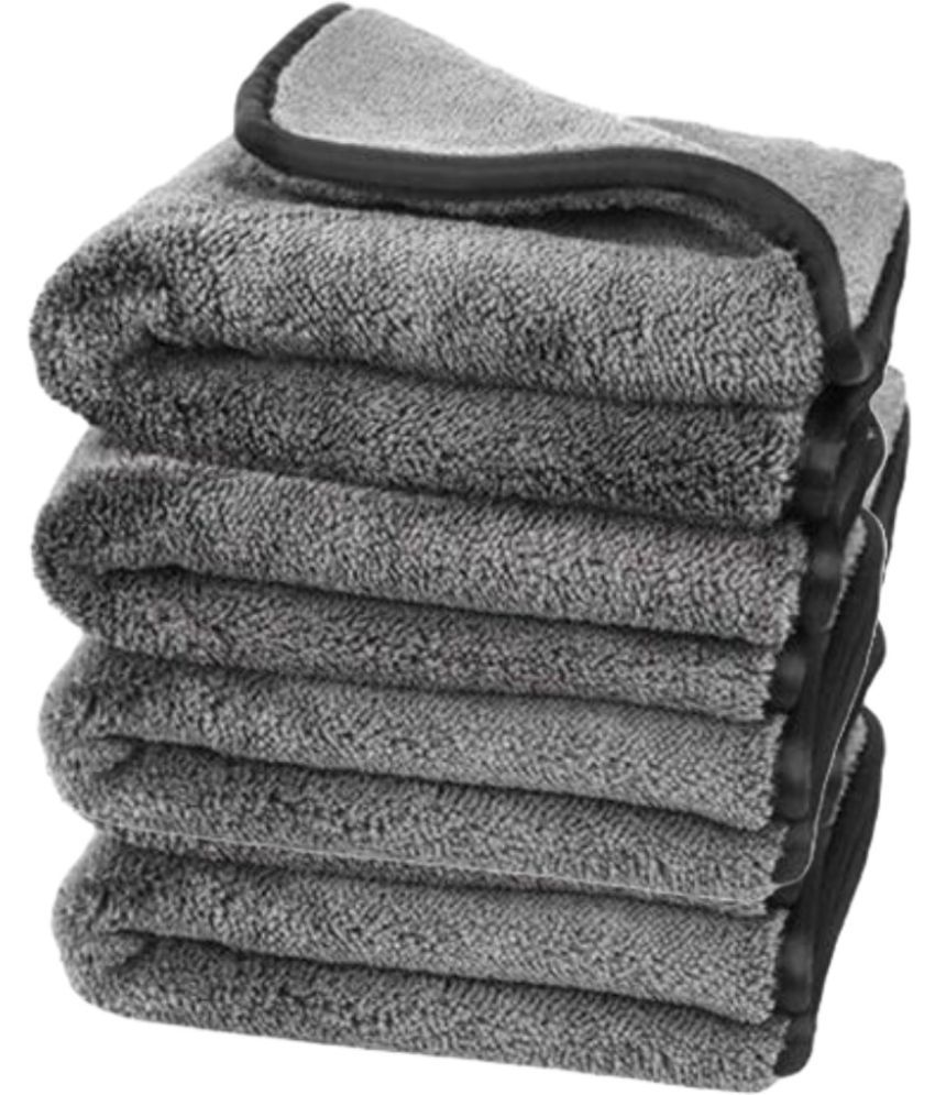     			Caronix Grey 600 GSM Microfiber Cloth For Automobile ( Pack of 4 )