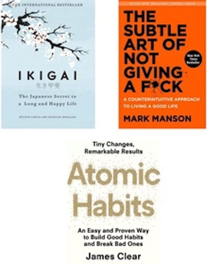     			Combo Of 3 Books ( Ikigai Japanese + The Subtle Art of Not Giving a F*ck + Atomic Habits