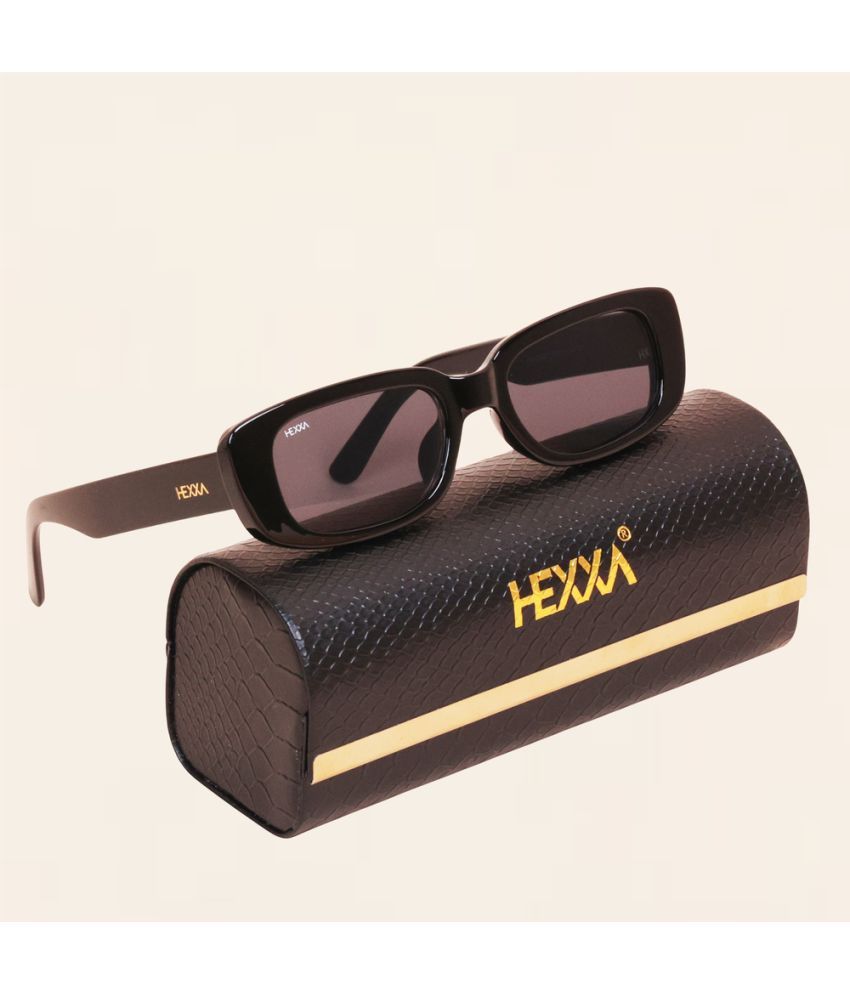     			Hexxa Black Oval Sunglasses ( Pack of 1 )