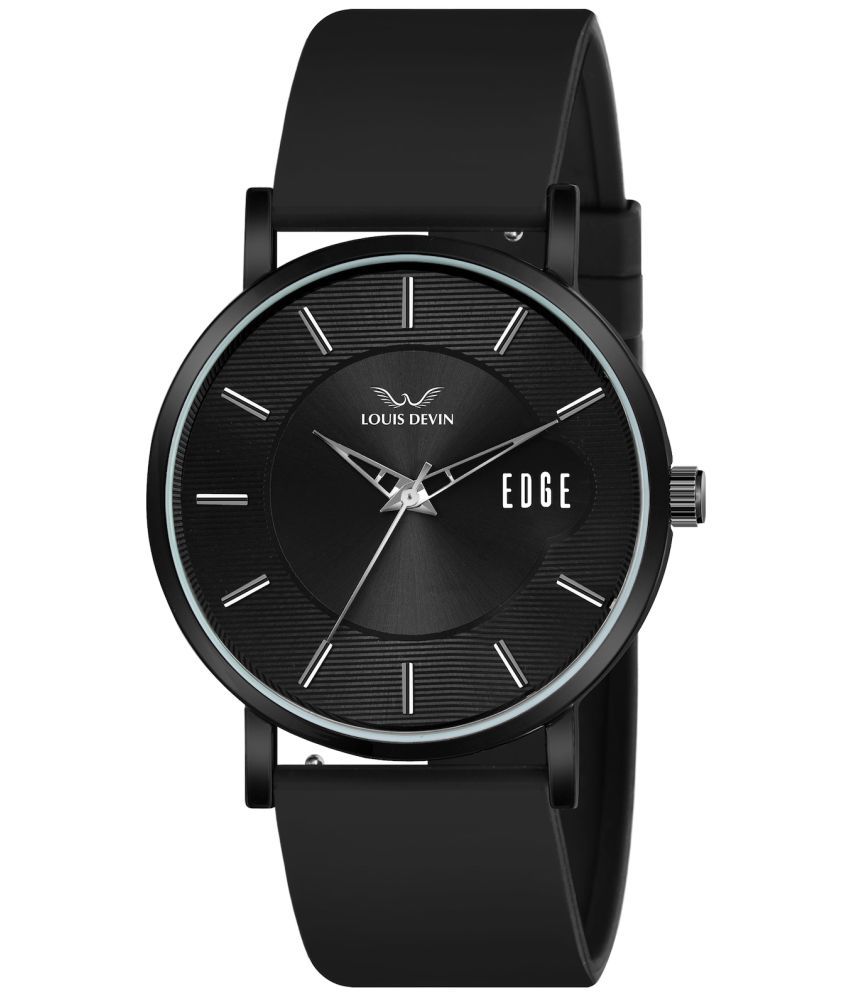     			LOUIS DEVIN Black Silicon Analog Men's Watch