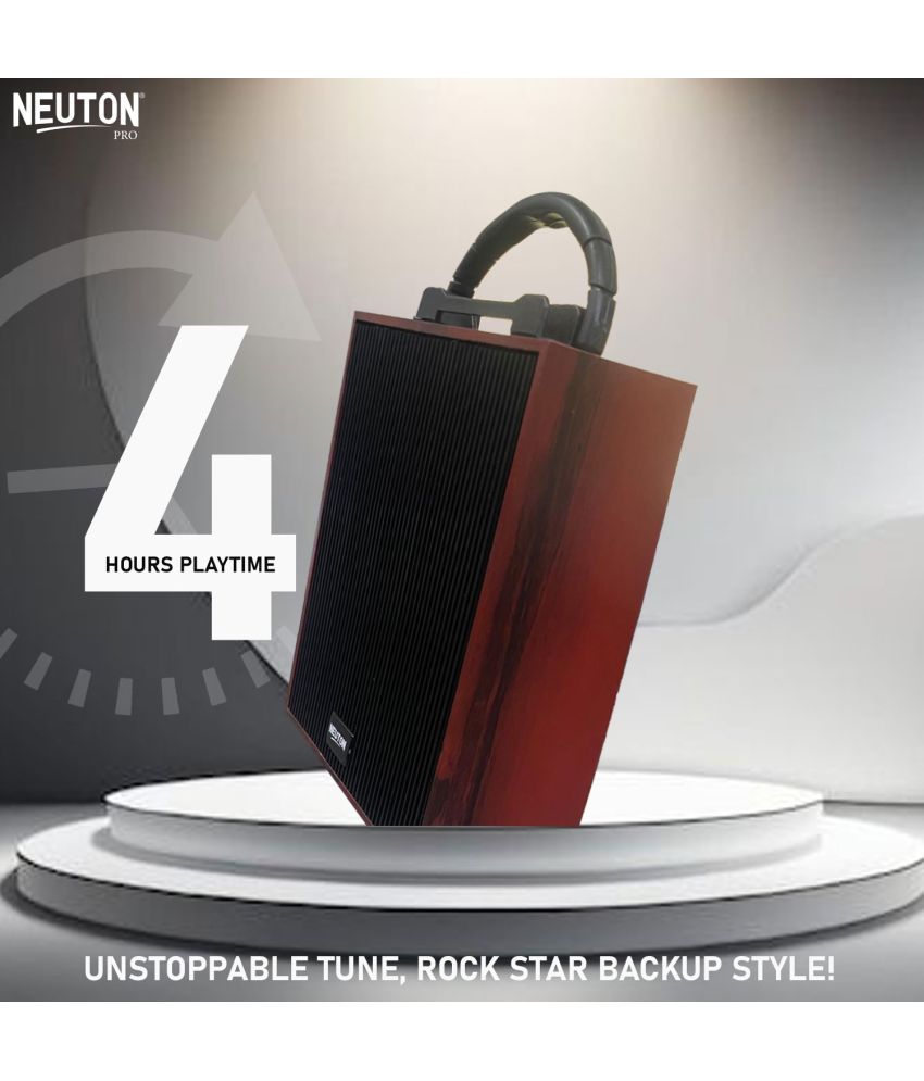     			NEUTON PRO ROCK STAR 8 W Bluetooth Speaker Bluetooth v5.0 with USB,SD card Slot,Aux Playback Time 4 hrs Red