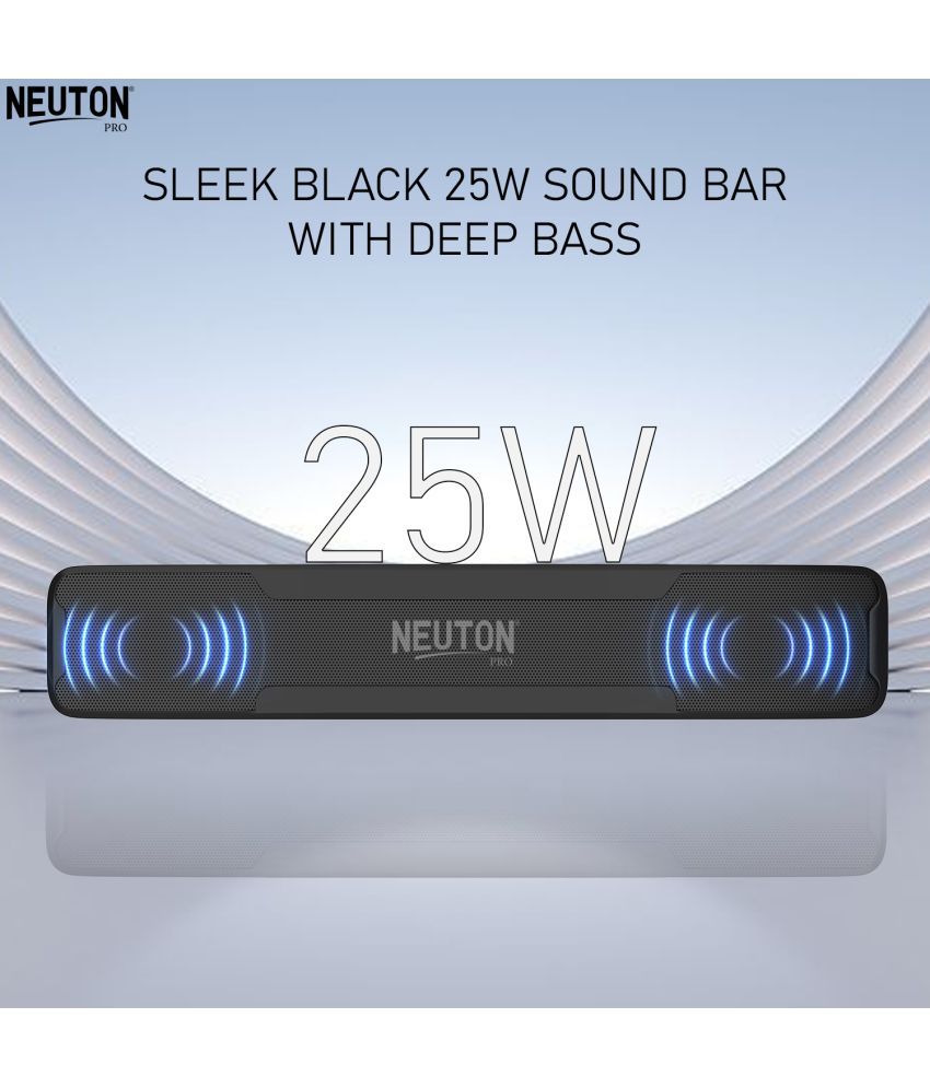     			NEUTON PRO TOP BAR 25 W Bluetooth Speaker Bluetooth V 5.3 with USB,SD card Slot Playback Time 5 hrs Black