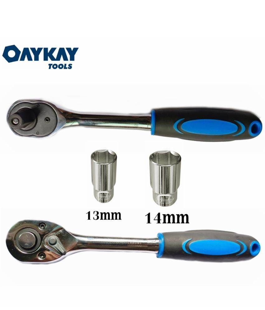     			Oaykay Tools Ratchet Spanner Set of 3 Pc