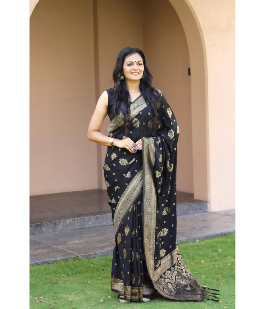     			Pheasant Pack of 1 Silk Woven Saree With Blouse Piece ( Yellow )