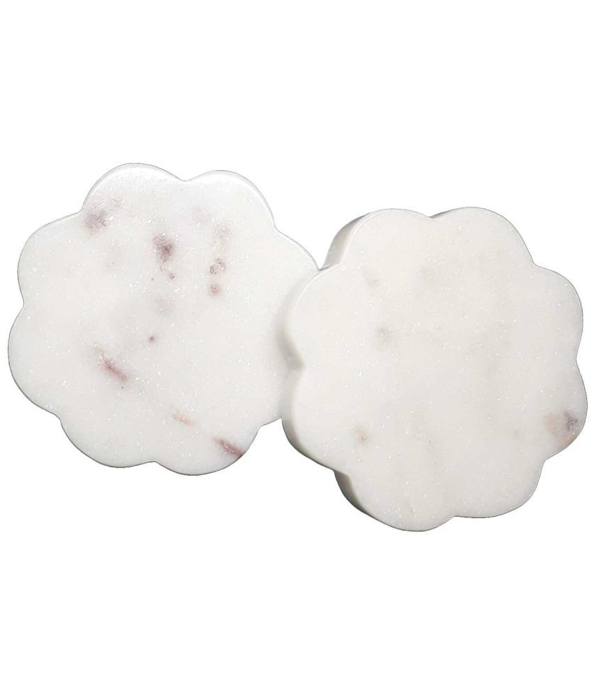     			Set of 2 Pcs. Floral Shape Marble Paper Weights