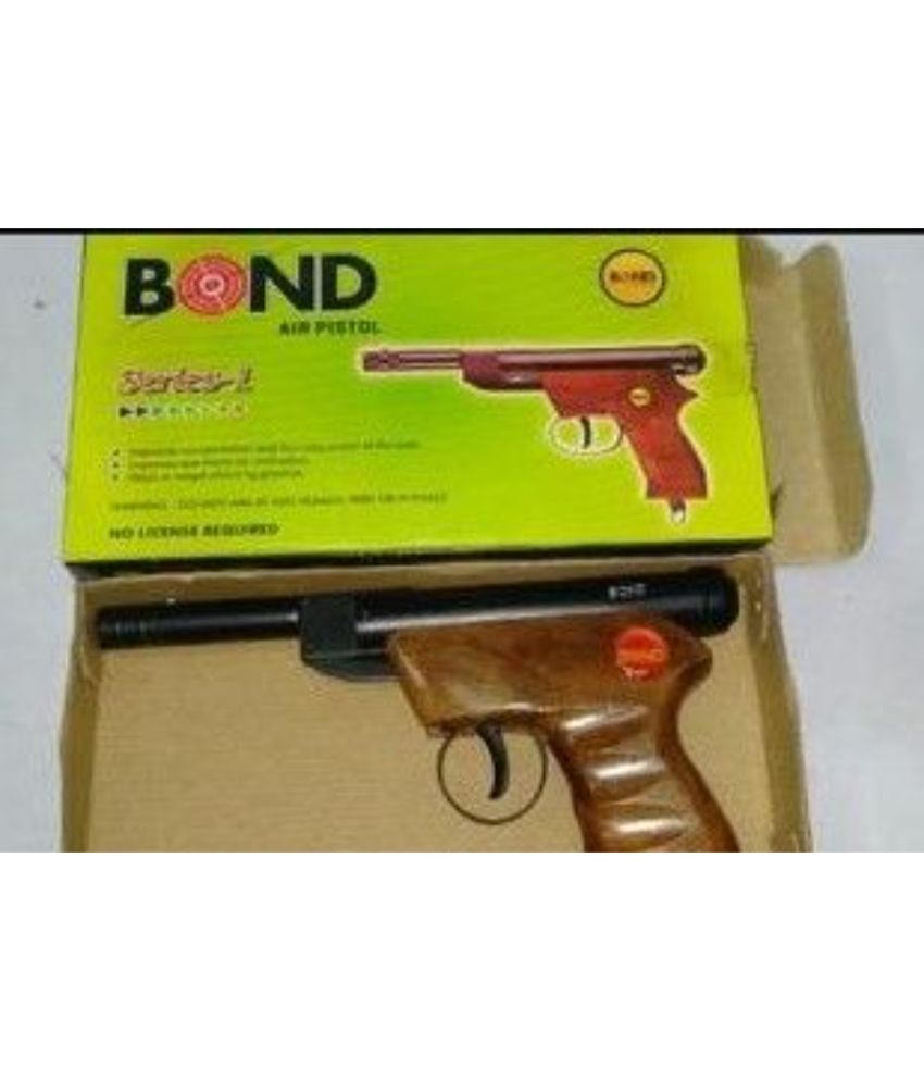     			SunTap Bond-series-1-Black-Wooden-Handle   -   Air Pistol Metal Gun / Bandook With Free 100 Pellets / Bullets