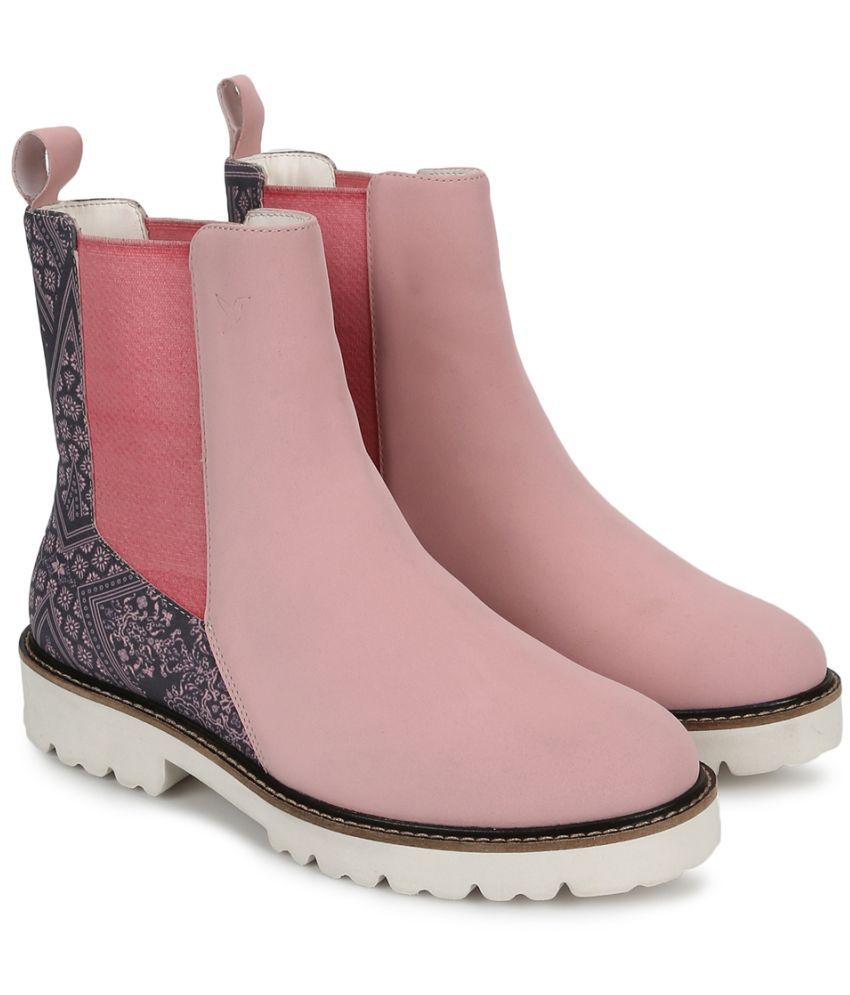     			Yoho Pink Women's Ankle Length Boots