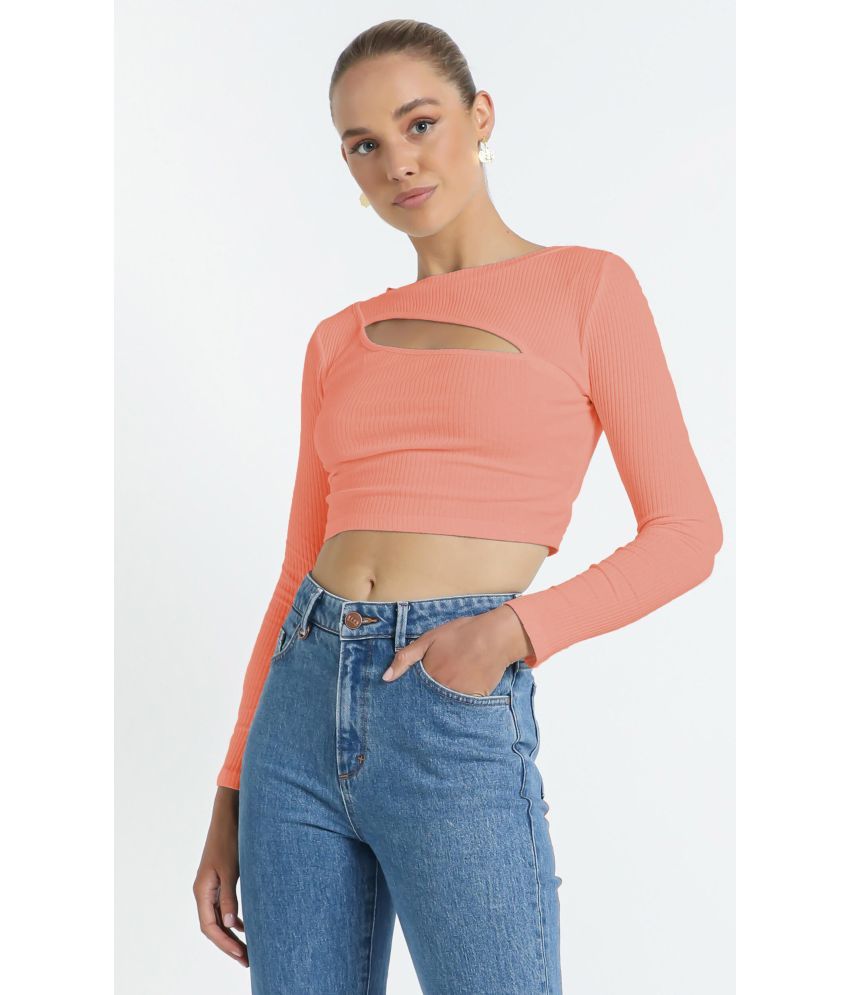     			Calm Down Pink Crepe Women's Crop Top ( Pack of 1 )