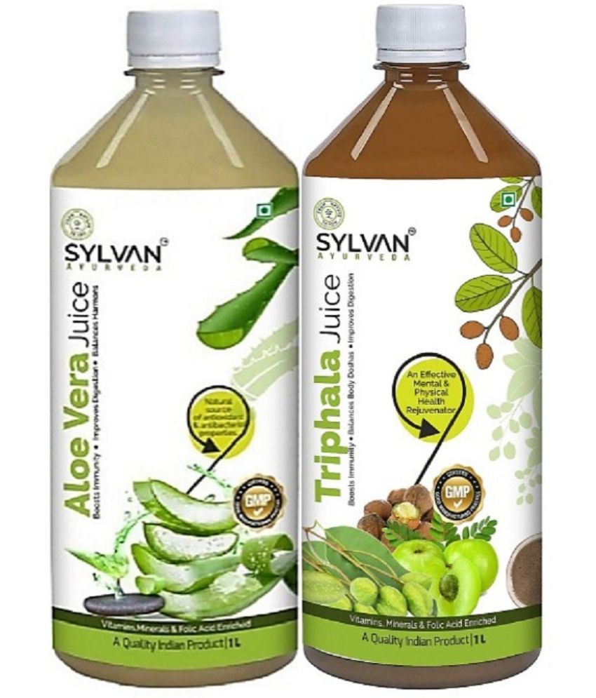     			SYLVAN AYURVEDA ALOE VERA JUICE 1L & SYLVAN TRIPHALA JUICE 1L | COMBO PACK (2 x 1000 ml)