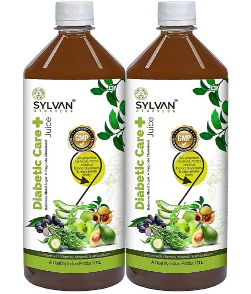     			SYLVAN AYURVEDA DIABETIC CARE+ JUICE - BALANCE BLOOD SUGAR, REGULATE CHOLESTEROL | PACK OF 2 (2 x 1000 ml)