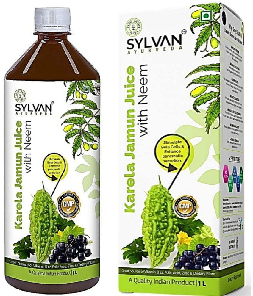     			SYLVAN AYURVEDA KARELA JAMUN JUICE 1L I Effective in Blood Sugar Issues I (1000 ml)