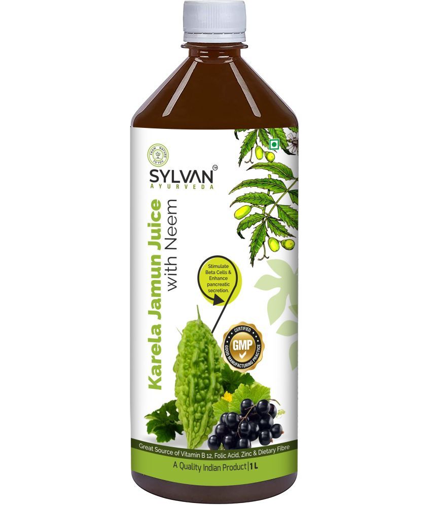     			SYLVAN AYURVEDA Sylvan Jamun Karela Neem Juice For Strengthening Immunity and Digestive System-1L (1000 ml)