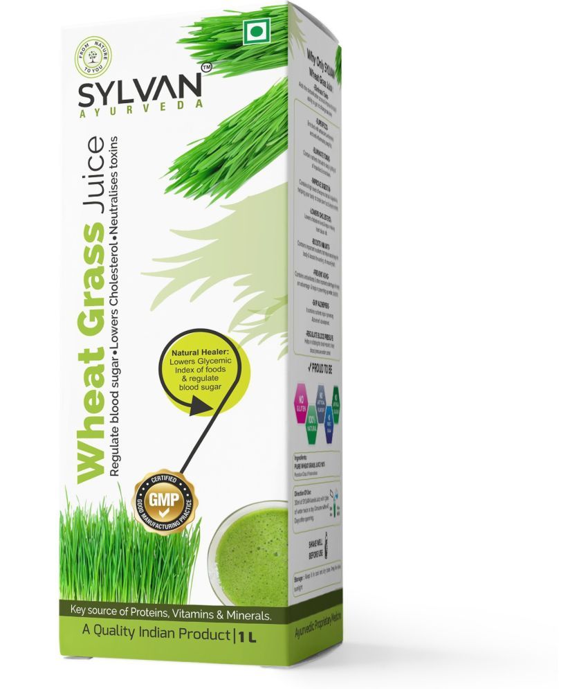     			SYLVAN AYURVEDA Wheat Grass Juice 1L - Prepared Wilth Sprouted Leaves (1000 ml)