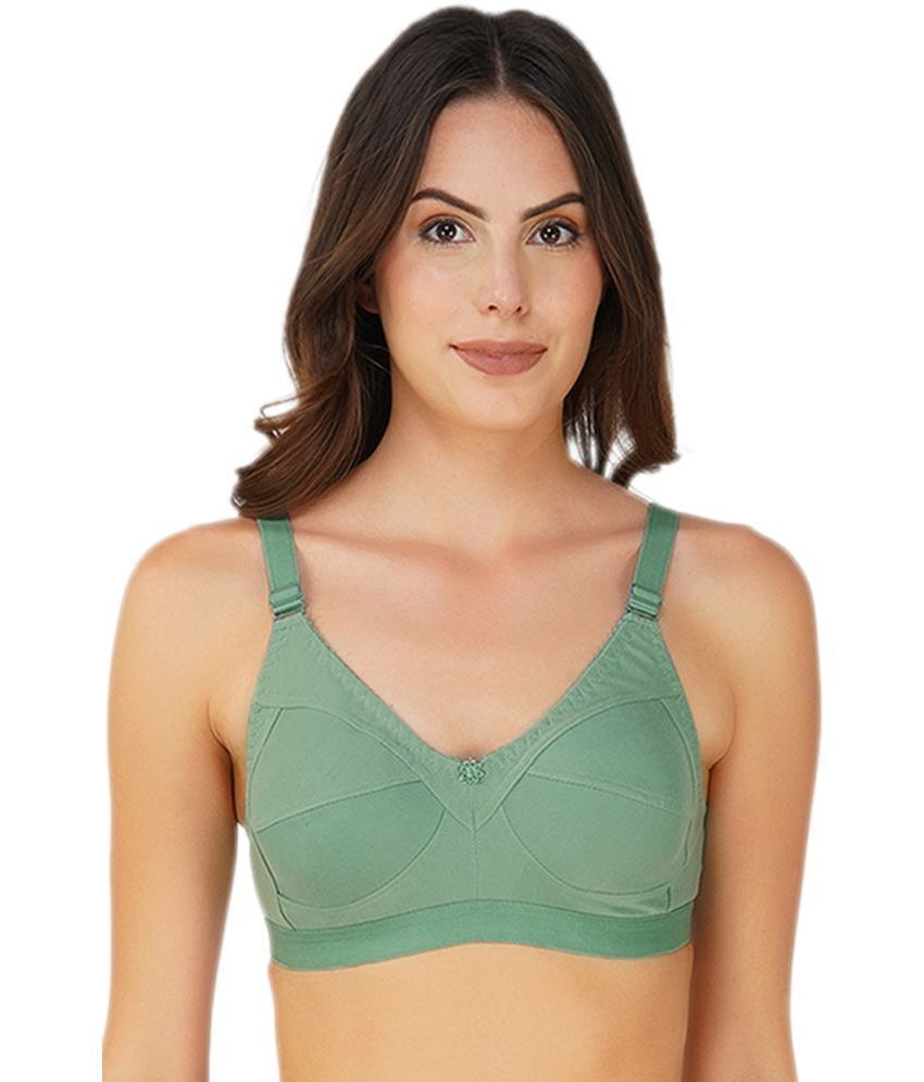     			Arc de Shapes Pack of 1 Cotton Blend Non Padded Everyday Bra For Women ( Green )