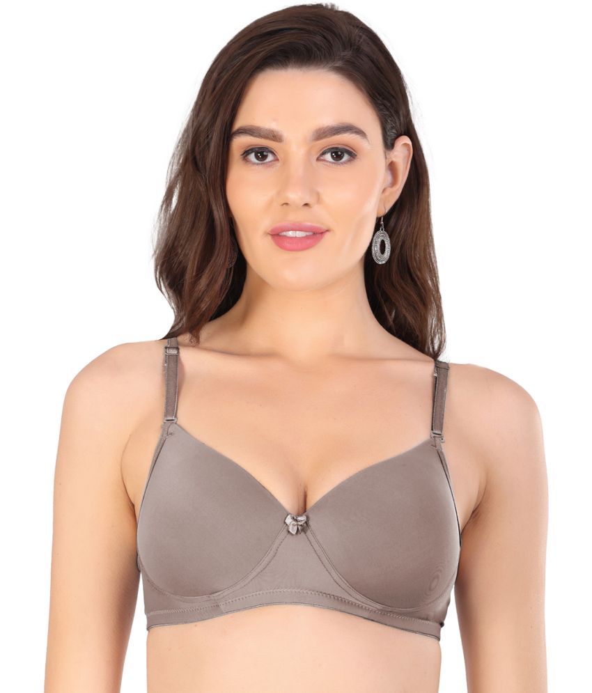     			Arc de Shapes Pack of 1 Lycra Lightly Padded T-Shirt Bra For Women ( Mauve )