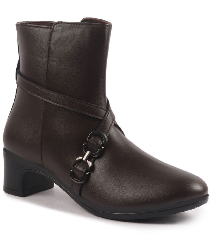     			Fausto Brown Women's Ankle Length Boots