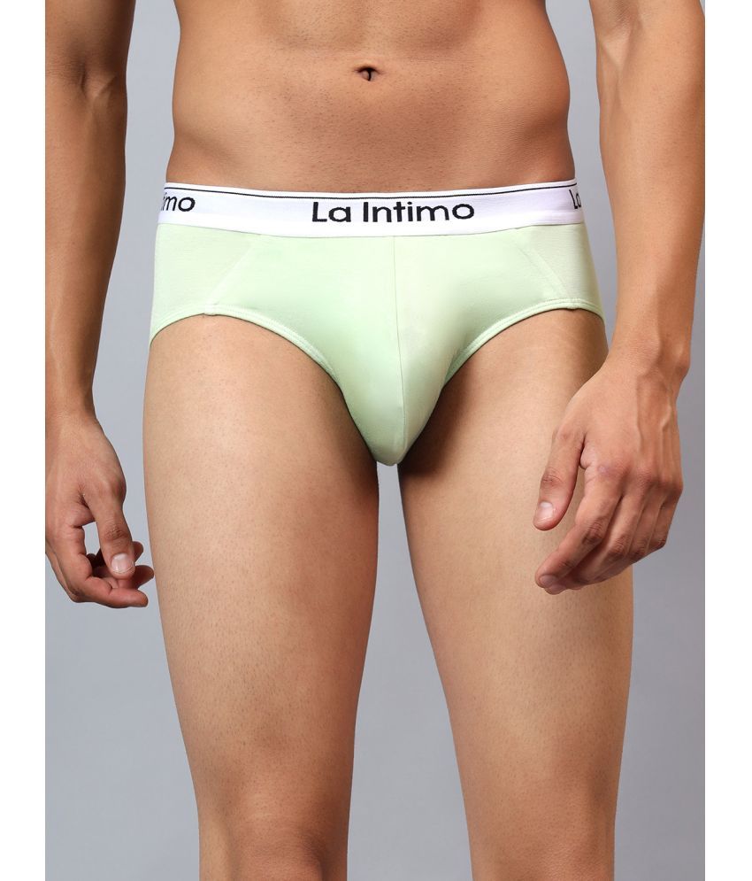     			La Intimo Pack of 1 Modal Briefs For Men's ( Lime Green )