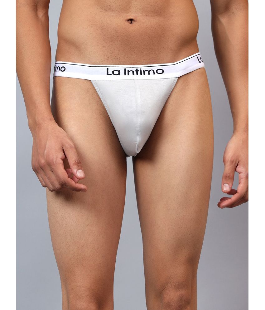     			La Intimo Pack of 1 Modal Briefs For Men's ( Grey )