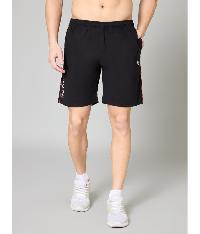     			Turnfit Black Polyester Men's Shorts ( Pack of 1 )