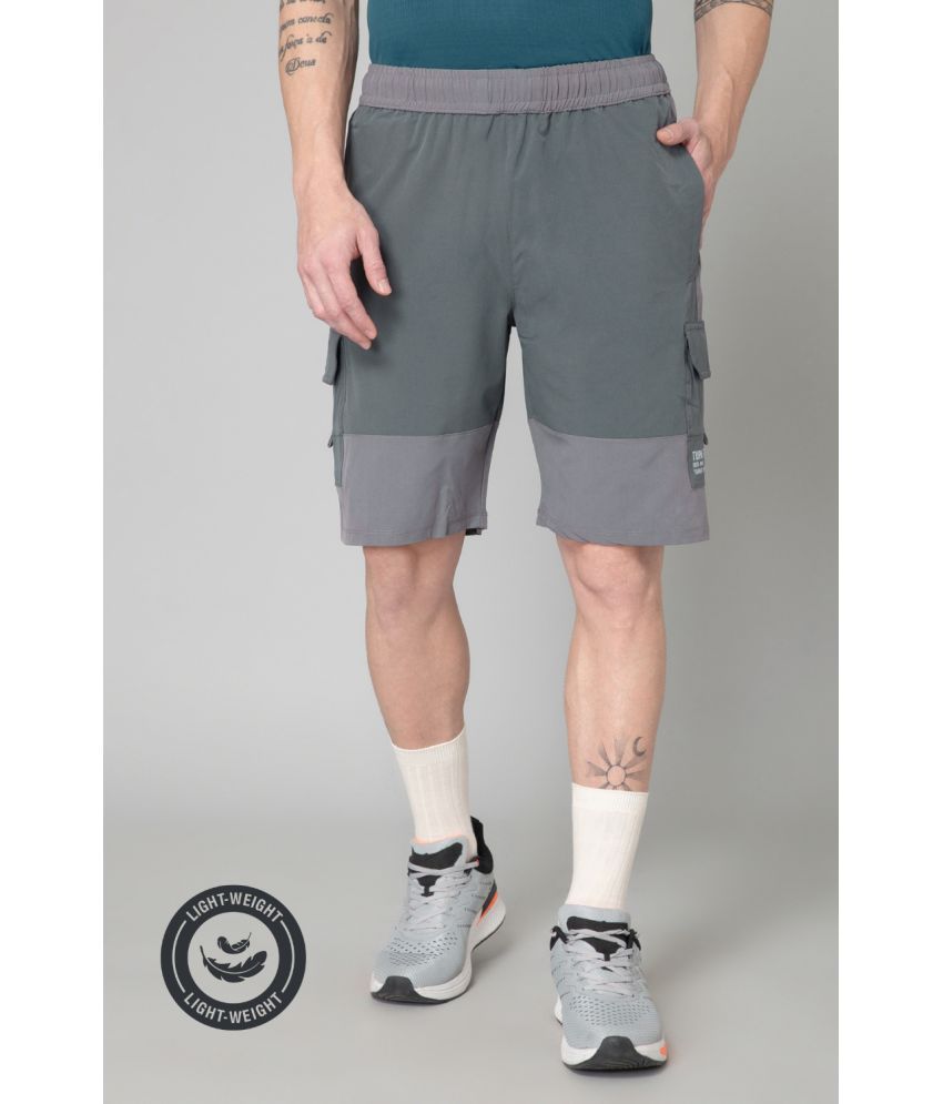     			Turnfit Dark Grey Polyester Men's Shorts ( Pack of 1 )