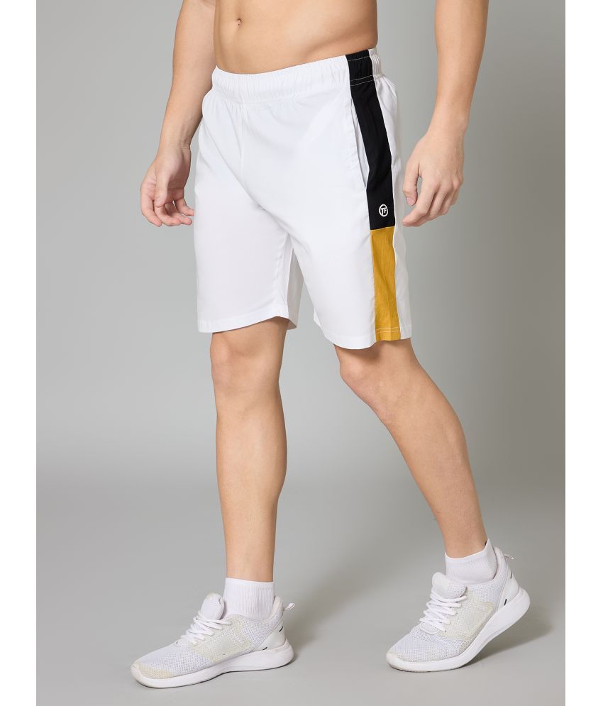     			Turnfit White Polyester Men's Shorts ( Pack of 1 )