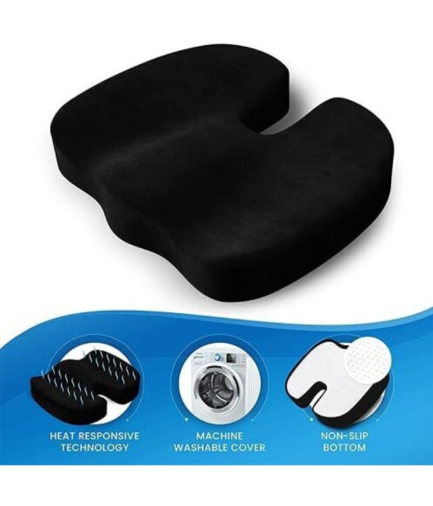     			DEBIK Orthopedic Coccyx Seat Cushion Memory Foam Sciatica Relief Hip Support Back / Lumbar Support (Pack of 1)