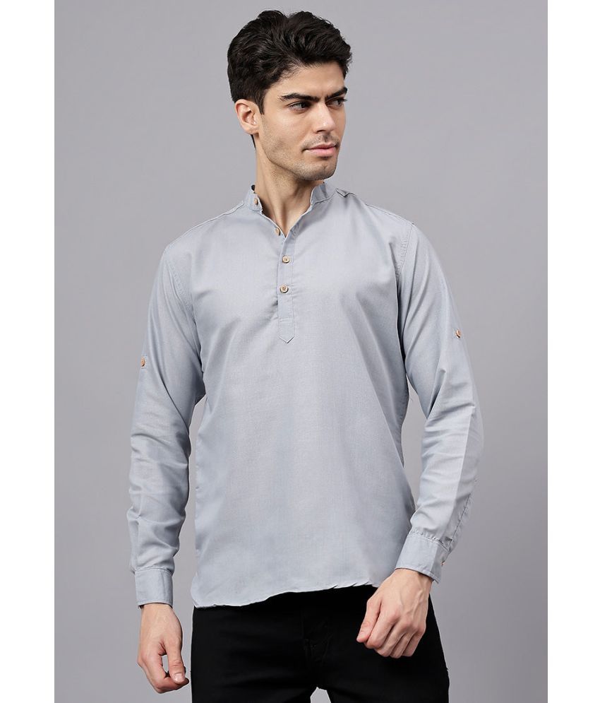     			DiAsh Grey Cotton Blend Men's Regular Kurta ( Pack of 1 )