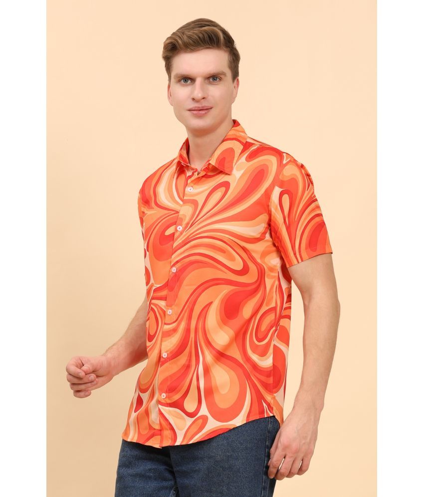     			ENCIGER Polyester Regular Fit Printed Half Sleeves Men's Casual Shirt - Red ( Pack of 1 )