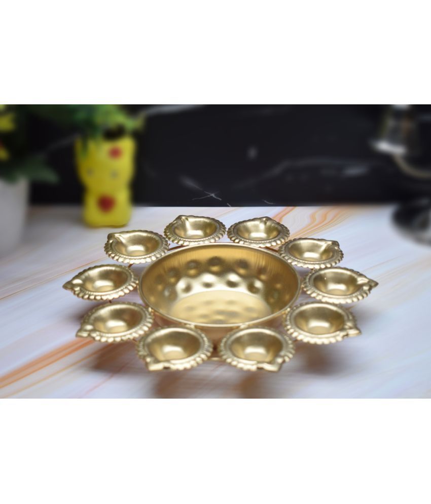     			FASHION BIZZ Brass Designer Diya - Pack of 1