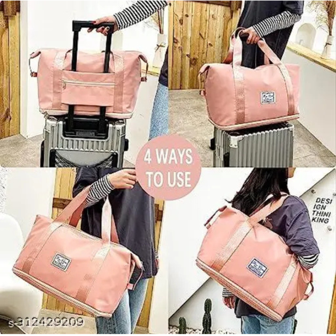     			ItsApna 5 Ltrs Pink Canvas Duffle Bag