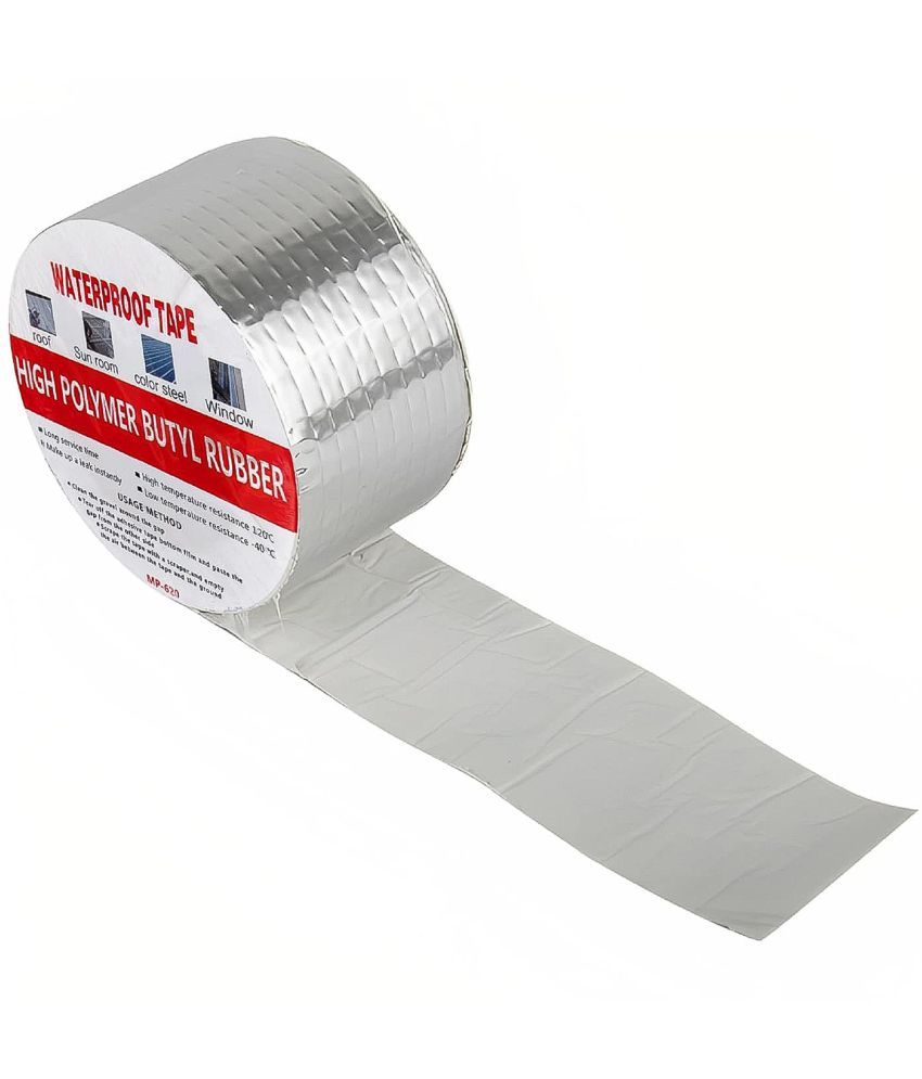     			LXMI 2 inch*5 mtr Leakage Repair Waterproof Tape for Pipe Leakage Solution Tape Silver Single Sided Others ( Pack of 1 )