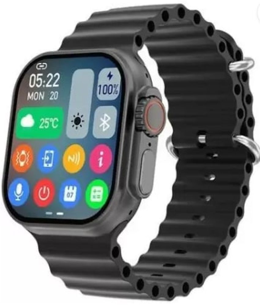     			Truetag AMOLED BT Calling Smart Watch with Silicone Strap Upto 1-2 days Backup ( Black )