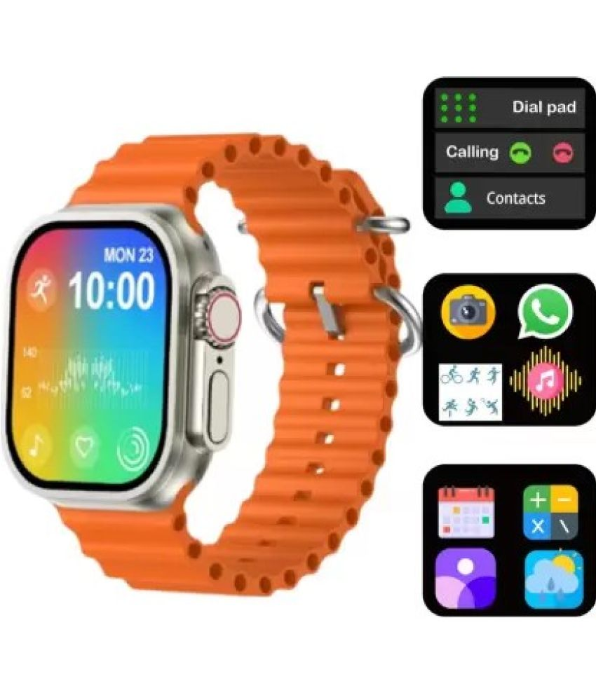     			cadnut LCD BT Calling Smart Watch with Strap Upto 5-10 days Backup ( Orange )