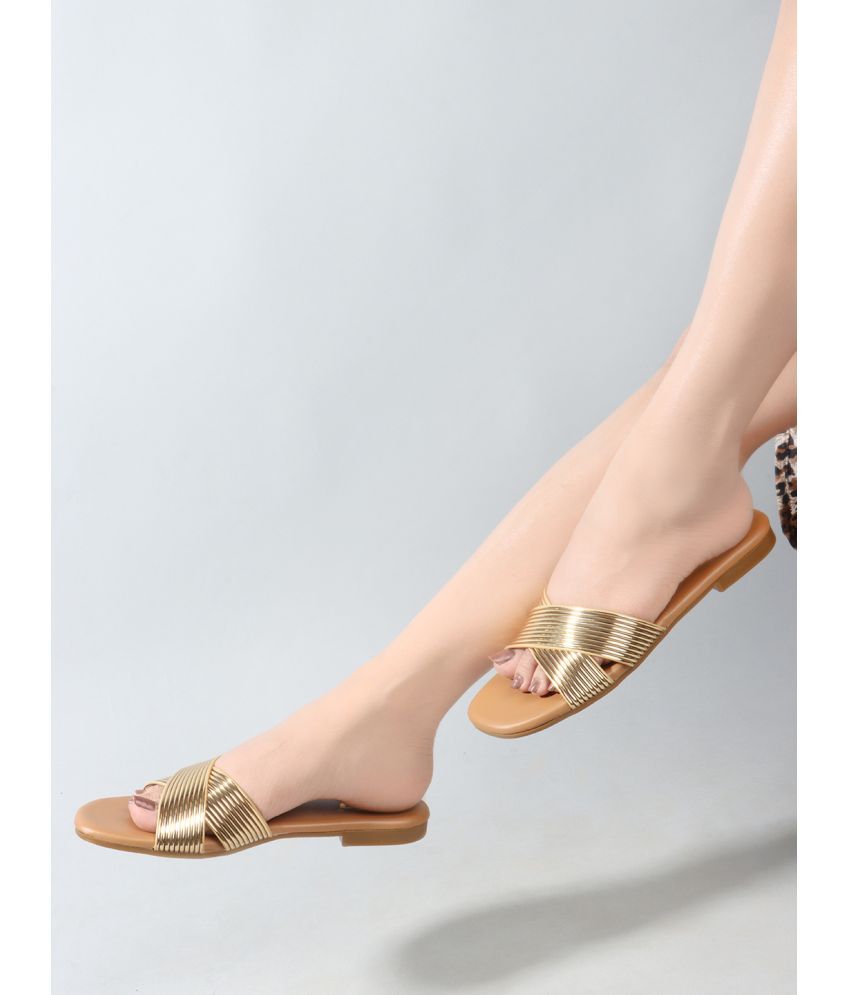     			COLO Gold Women's Flats