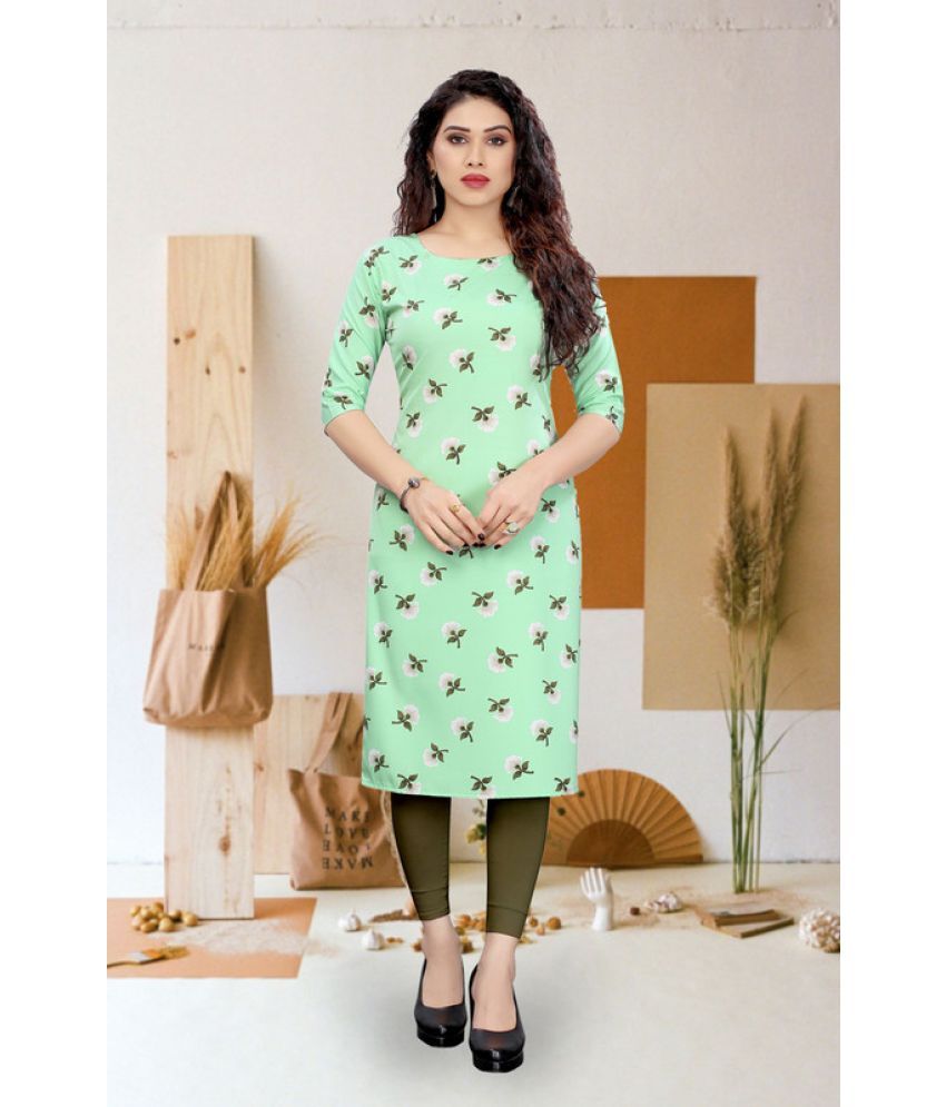     			KETAKI FASHION Pack of 1 Crepe Printed Straight Women's Kurti - ( Multicolor )