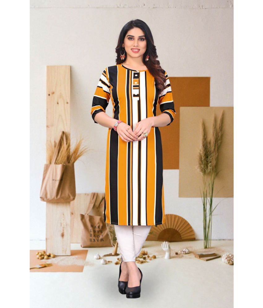     			KETAKI FASHION Pack of 1 Crepe Printed Straight Women's Kurti - ( Multicolor )