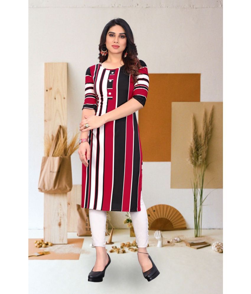     			KETAKI FASHION Pack of 1 Crepe Printed Straight Women's Kurti - ( Multicolor )